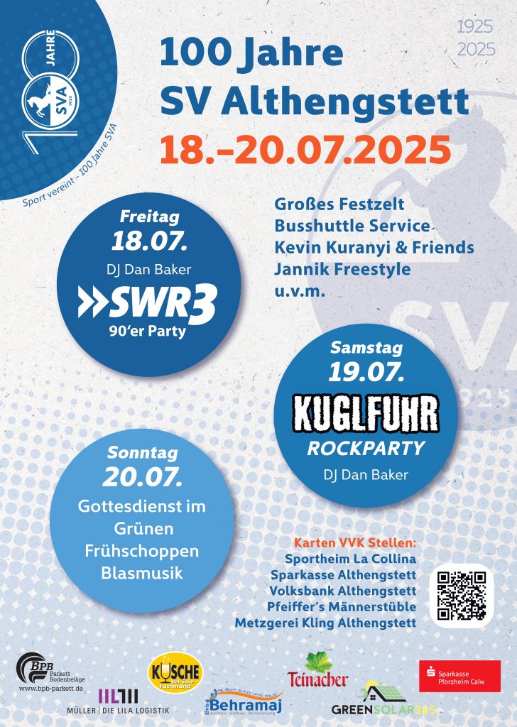 SV-Althengstett 100 Jahre Jubiläums Feier
